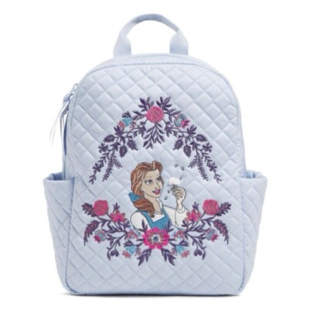 Vera Bradley Disney Small Backpack Light Blue Belle Beauty and the Beast